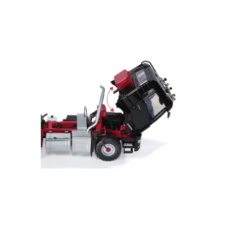 Camión MAN TGS 18.510 4x4 BL Negro de Wiking a escala 1:32, maqueta de metal y plástico para modelismo.
