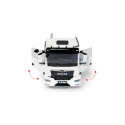 Camión en miniatura MAN TGS 18.510 4x4 BL blanco a escala 1:32, modelo de colección en metal y plástico.