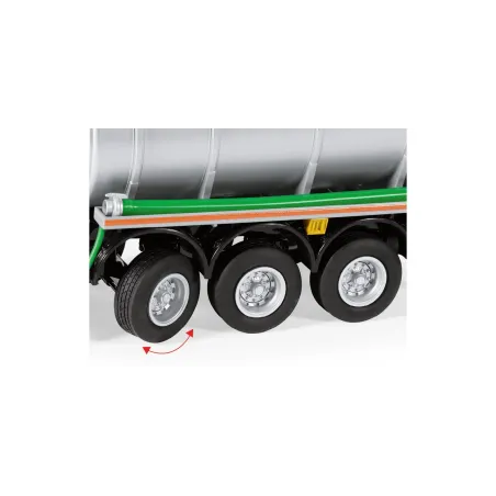 Réplica a escala del remolque cisterna Kotte Garant TSA 30.000 negro de Wiking para modelismo agrícola.