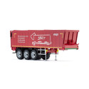 Remolque agrícola rojo Krampe SB II 30/1070 de WIKING a escala 1:32 con cinta transportadora.