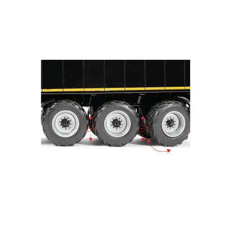 Remolque Krampe SB II 30/1070 rojo a escala 1:32 de WIKING con cinta transportadora para coleccionistas.