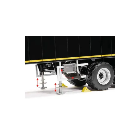 Remolque Krampe SB II 30/1070 negro a escala 1:32 de Wiking para colecciones agrícolas y dioramas.
