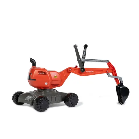 Excavadora de juguete rollyDigger KUBOTA con brazo móvil y pala articulada para niños de 3 a 5 años.