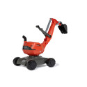 Excavadora de juguete rollyDigger KUBOTA con brazo móvil y pala articulada para niños de 3 a 5 años.