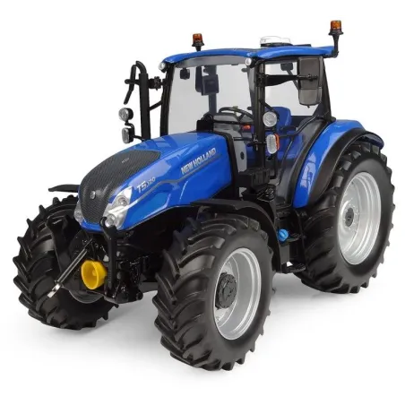 Tractor en miniatura New Holland T5.120 a escala 1:32 de Universal Hobbies, réplica detallada de colección.