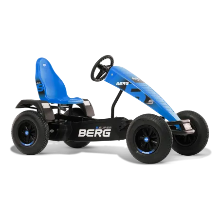 Kart de pedales azul BERG XL B.Super Blue BFR con asiento ajustable y chasis robusto para niños.