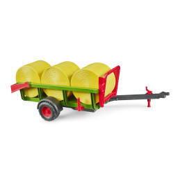 Recolector de pacas con 3 pacas redondas