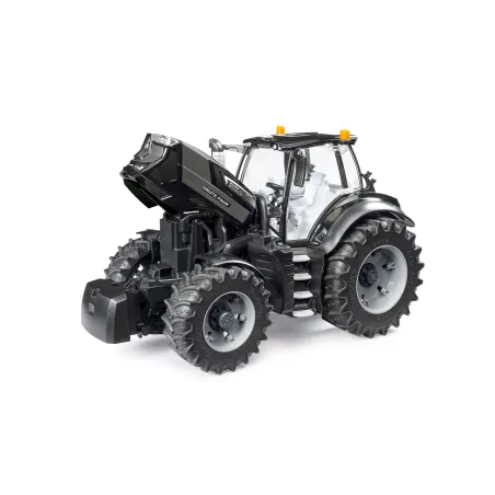 Tractor de juguete negro Deutz-Fahr 8280 TTV Warrior a escala 1:16 con cabina accesible.