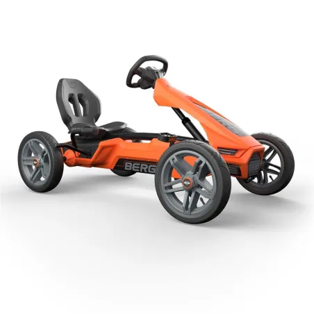 Kart de pedales Rally BERG NRG Naranja para niños de 110 a 150 cm con sistema BFR