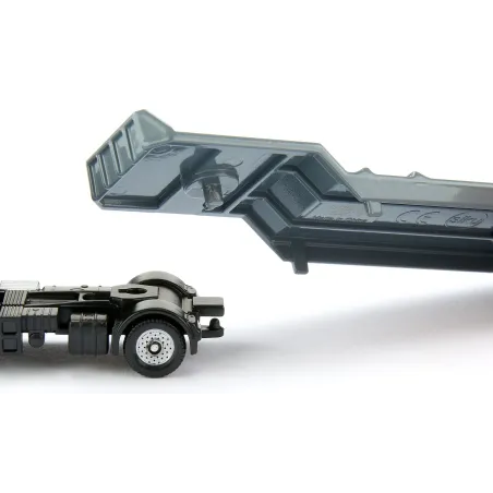 Camión MAN con excavadora de juguete Siku a escala 1:87 en metal y plástico