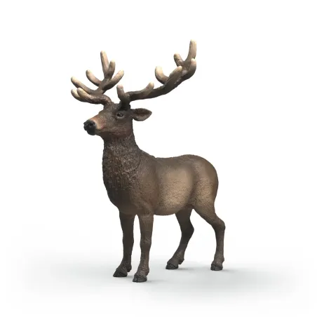 Figura detallada de ciervo rojo americano Schleich, juguete educativo y de colección.