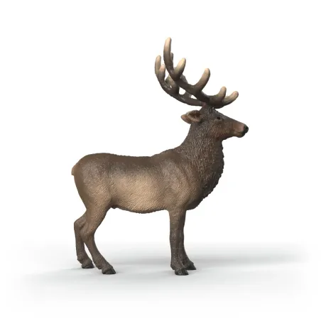 Figura realista de ciervo rojo americano marca Schleich para coleccionistas y niños.