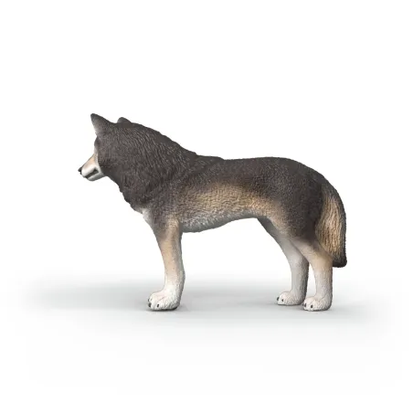 Figura de lobo americano de juguete Schleich con detalles realistas para coleccionistas y niños.