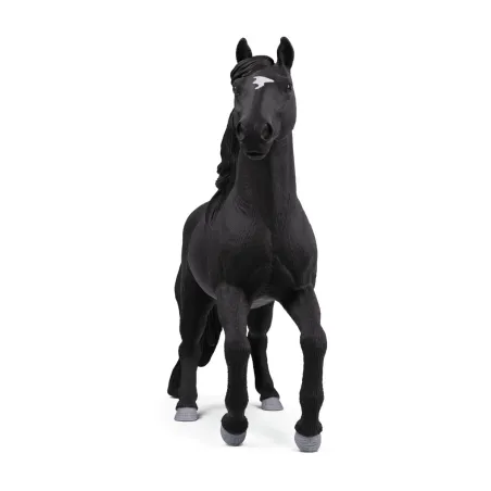 Figura de juguete de caballo lusitano Schleich pintado a mano en pose dinámica