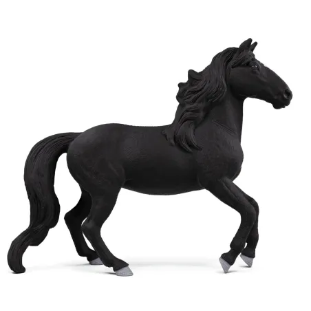 Figura de juguete de caballo lusitano Schleich pintado a mano en pose dinámica