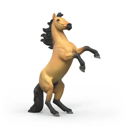 Figura de juguete de caballo macho mustang de Schleich en movimiento