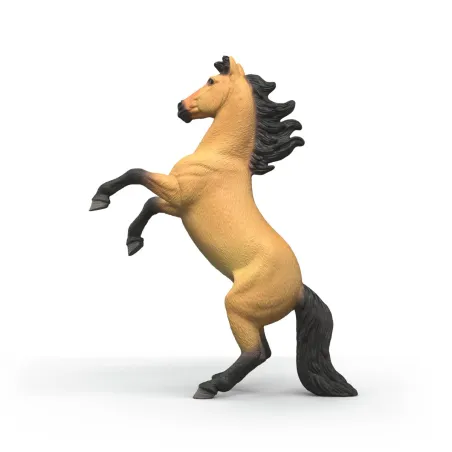 Figura detallada de caballo semental Macho Mustang de Schleich en actitud de galope.