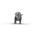 Figura realista de dinosaurio Triceratops de Schleich pintada a mano para juego educativo y coleccionistas.