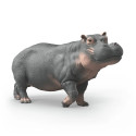Figura de hipopótamo de juguete Schleich pintada a mano para juego educativo infantil