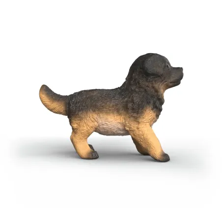 Cachorro de pastor alemán de juguete Schleich, figura realista en miniatura para coleccionar.