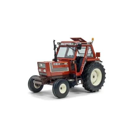 Miniatura de tractor Fiat 65-90 2wd a escala 1:32 con cabina Supercomfort para coleccionistas.