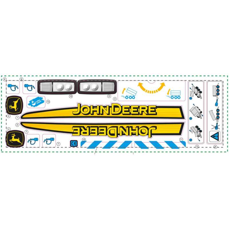 Juego de calcomanías remolque John Deere