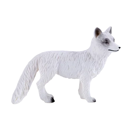 Figura de juguete de zorro ártico Mojo con detalles realistas para juego educativo.