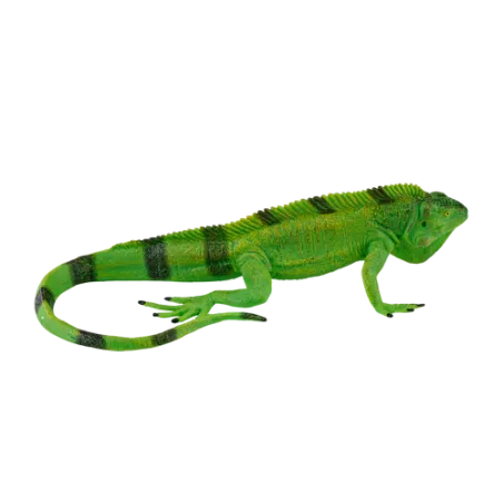 Figura de iguana decorativa esculpida y pintada a mano con detalles realistas de escamas para hogar u oficina.