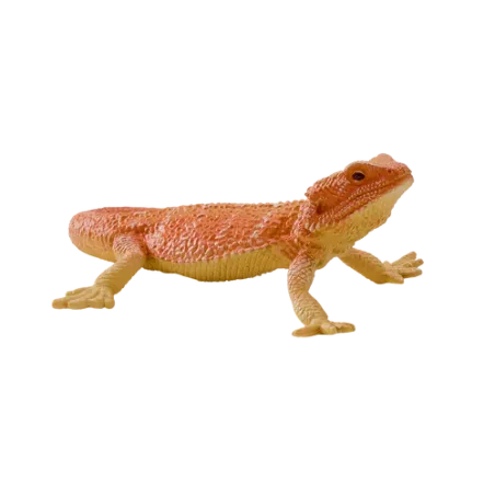 Figura realista de dragón barbudo pintada a mano para coleccionistas y decoración exótica.