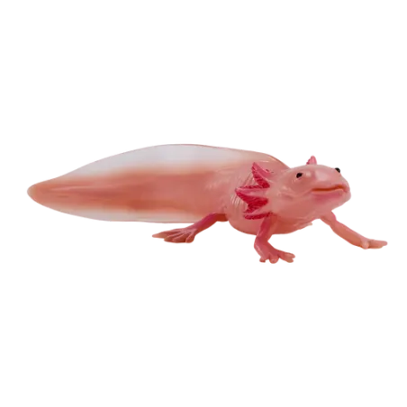 Figura realista de ajolote pintada a mano para coleccionistas y amantes de la fauna exótica.