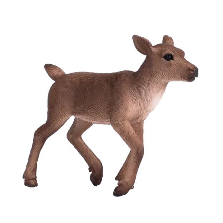Figura detallada de cría de reno Mojo, miniatura realista para coleccionistas y juego educativo.