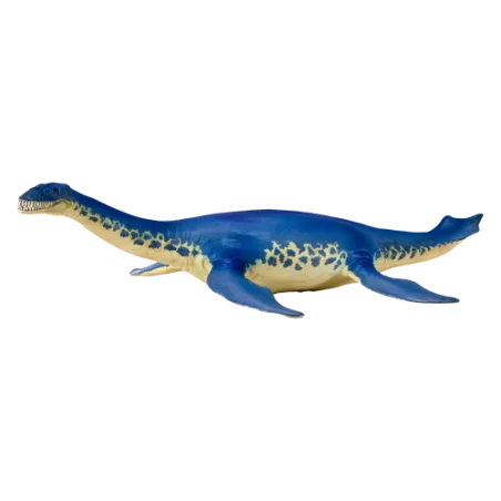 Figura detallada de Cryptoclidus pintada a mano, réplica realista del reptil marino prehistórico del Jurásico.