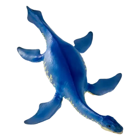 Figura detallada de Cryptoclidus pintada a mano, réplica de reptil marino prehistórico del Jurásico.