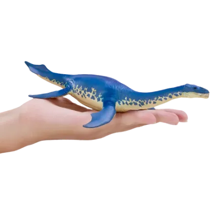 Figura detallada de Cryptoclidus pintada a mano, réplica de reptil marino prehistórico del Jurásico.