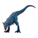 Figura de Carnotaurus pintada a mano con detalles realistas y texturas anatómicas para coleccionistas.