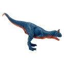 Figura de dinosaurio Carnotaurus pintada a mano con detalles realistas y texturas para coleccionistas.