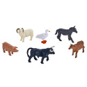 Set de 6 figuras realistas de animales de granja de juguete Mojo en tubo para niños.