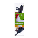 Set de 6 figuras de juguete de animales de granja Mojo dentro de su tubo de almacenamiento transparente.
