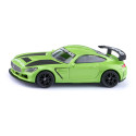 Modelo a escala del coche de carreras Mercedes-AMG GT4 de Siku en miniatura de metal.