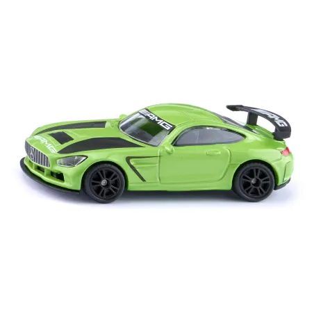 Modelo a escala del coche de carreras Mercedes-AMG GT4 de Siku en miniatura de metal.