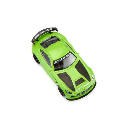Modelo a escala del coche de carreras Mercedes-AMG GT4 de Siku en miniatura de metal.