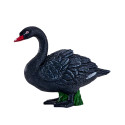 Cisne negro decorativo pintado a mano con detalles realistas, pieza elegante de decoración para el hogar.