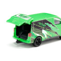 Miniatura de furgoneta VW Transporter T5 de Siku en metal con portón trasero funcional