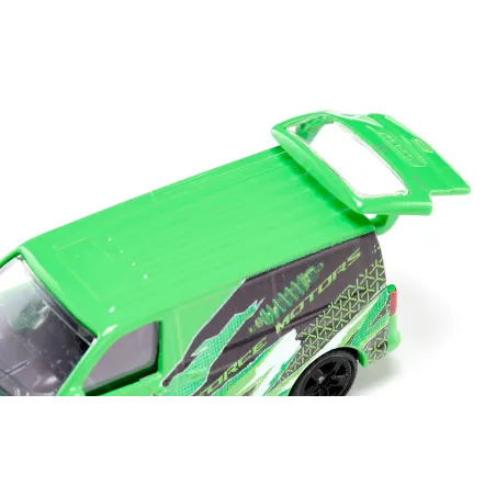 Miniatura de furgoneta VW Transporter T5 de Siku en metal con portón trasero funcional