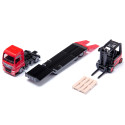 Camión MAN miniatura escala 1:87 con carretilla elevadora Linde SIKU.