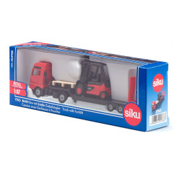 Camión MAN con carretilla elevadora Linde