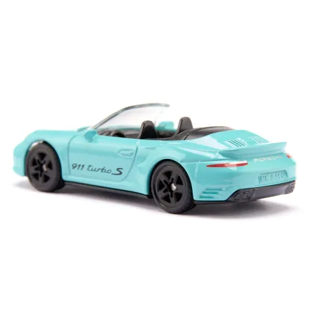 Miniatura de juguete Porsche 911 Turbo S Cabriolet de SIKU en metal y plástico.