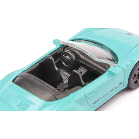Miniatura de juguete Porsche 911 Turbo S Cabriolet de SIKU en metal y plástico.