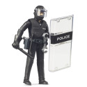 Figura articulada de policía de las Fuerzas Especiales bworld de Bruder con escudo táctico