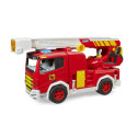 Camión de bomberos de juguete ROADMAX de Bruder con escalera giratoria y extensible para niños.